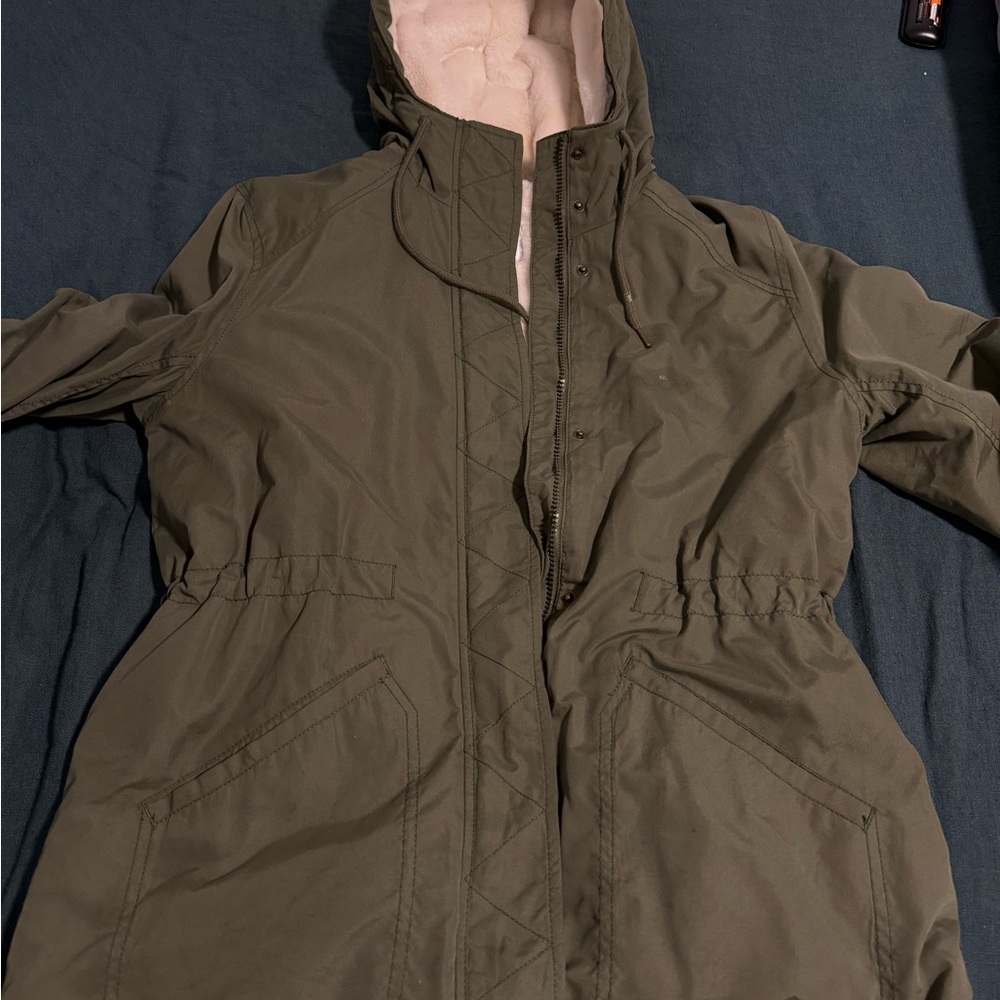 Women’s Olive Green Hooded Jacket
